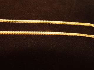 18K Yellow Gold 16 Cubed Foxtail Chain   12.15 Grams  