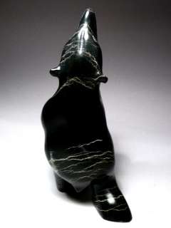 Black Standing BEAR by TIM EZEKIEL Inuit sculpture eskimo soapstone 