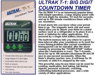 New ULTRAK T 1 Big Digit 100 Minute Countdown Timer  
