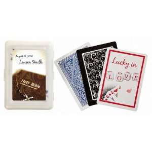 Wedding Favors Elegant Bible Design Personalized Playing Card Favors 