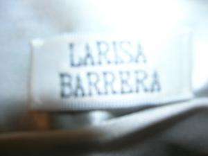 LARISA BARRERA Lilac Satin Colorful Beaded Evening Bag  