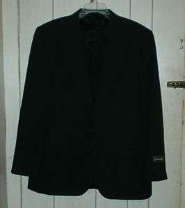 Barrington mens 46 Long black subtle stripe suit coat pattern 104 NWT 