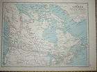 1948 Original Vintage Bartholomew MAP CANADA showing Principal 