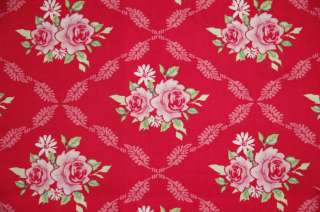 Tilda Fabric♥4 X Fat Quarter Bundle ♥ Flowers Floral Gingham♥Red 