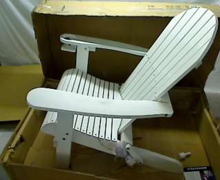 Strathwood Basics Folding Adirondack Chair, White  