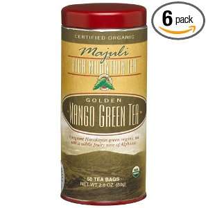   Mountian Tea, Golden Mango Green Tea, 50 Count Tea Bags (Pack of 6