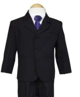 Boys Tuxedo Suit purple tie Sz 0,1,2,3,4  
