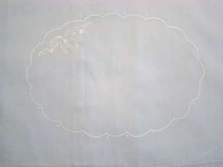 FELTMAN BROTHERS BLUE EMBROIDERED BATISTE PILLOW COVER  