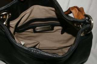 Coldwater Creek Black & Brown Leather Shoulder Purse Handbag  