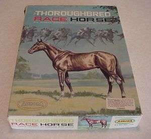 1964 Aurora Thoroughbred Race Horse Model Kit #404 MIB 100% Complete 