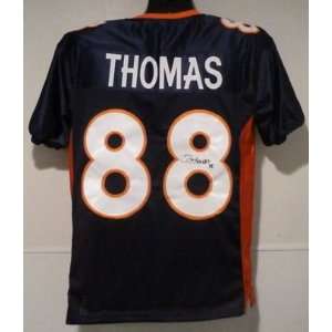  DeMaryius Thomas Autographed Denver Broncos Blue Jersey 