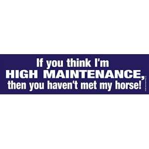  If you thnk Im High Maintenance Bumper Sticker 
