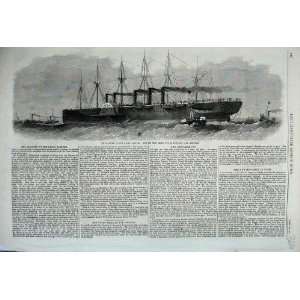  1861 Disaster Great Eastern Big Ship Towed Cork Harbour 