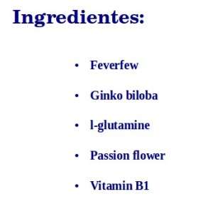   migraine vitamin B No side effects feverfew Ginko Passion flower
