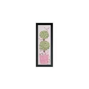   Topiary Stretch Giclee Pink with Green Frame (DB1520)