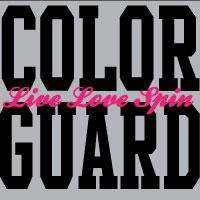 Color Guard Pink/Black Live Love Spin Wall Decal  