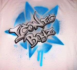 AirbrushIconic Boyz, Graffiti Style Airbrushed T ShirtHOT  
