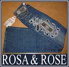 new nwt rosa rose bedazzled jeans size 28 classic bli
