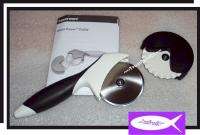 New TUPPERWARE Pizza Cutter Pastry Dough Power Wheel Black 2 Cutting 