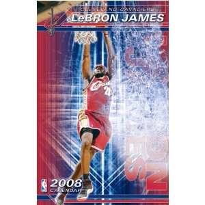  LeBron James 2008 Poster Calendar