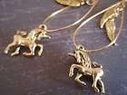 Unicorn horse lovers gold tone hoop earrings with wings Baroque quirky 