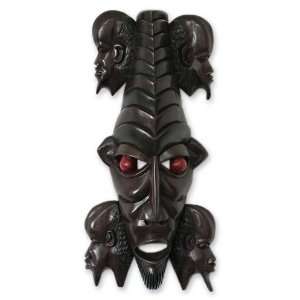  Ghanaian wood mask, Wisdom of Two