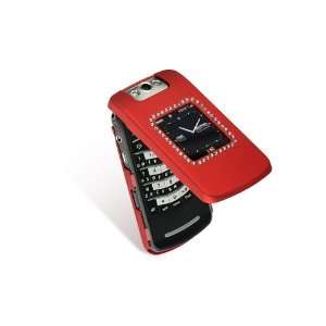 com Premium Blackberry 8220 Rubber Feel Hard Case Cover Diamond   Red 