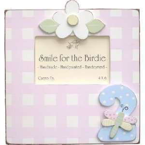  Girl Second Birthday Picture Frame Smile for the Birdie 