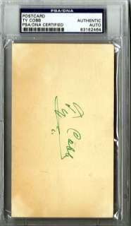 Ty Cobb Autographed Signed Postcard 1957 PSA/DNA #83182464  