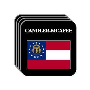  US State Flag   CANDLER MCAFEE, Georgia (GA) Set of 4 Mini 