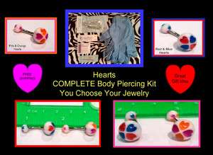  Belly/Navel COMPLETE Body Piercing Kit~ You Pick ~ Fast 