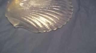 Shell Salad Plate Clear ruffled Dinerware Glass Place setting  