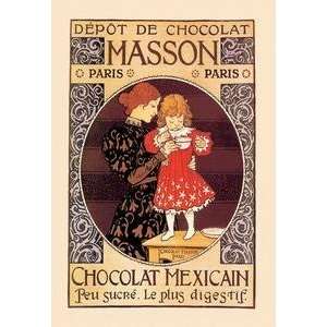  Vintage Art Depot de Chocolat Masson Chocolat Mexicain 