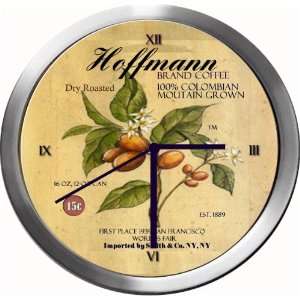   HOFFMANN 14 Inch Coffee Metal Clock Quartz Movement