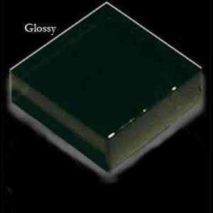 Mirage Tile Glass Mosaic Plain Color 5/8 x 4 Jet Black Glossy Ceramic 