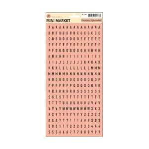   Market Alphabet Stickers Modern Homemaker Pink & Black; 6 Items/Order