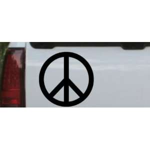 6in X 6in Black    Peace Sign Symbol Car Window Wall Laptop Decal 