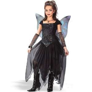   By FunWorld Goth Fairy Princess Child Costume / Black   Size Medium