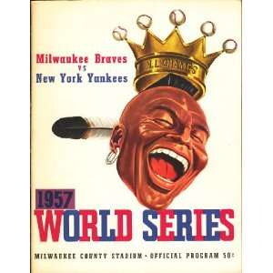   1957 WORLD SERIES GAME 4 PROGRAM BRAVES v. YANKEES