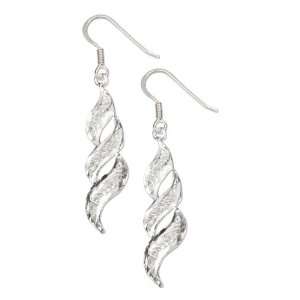  Sterling Silver Filigree Twist Earrings on French Wires Jewelry