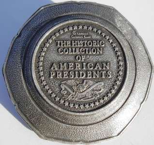   Miniature GEORGE WASHINGTON PEWTER PLATE American Collectors Guild