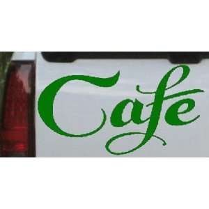  Dark Green 14in X 7.5in    Cafe Decal Window Sign Business 