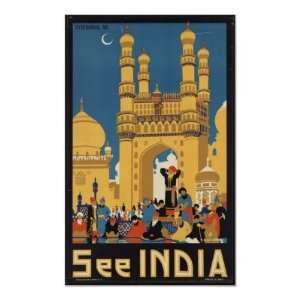  India Vintage Travel Poster Ad Retro Prints