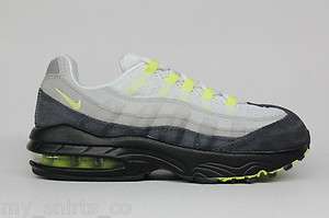 Nike Air Max 95 Cool Grey Neon Yellow Authentic Pre School Sneakers 1 