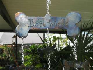 BEST FRIENDS PET WIND CHIME HANDCRAFTED FROM METAL  