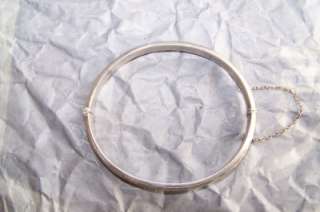   Bangle Bracelet w/Clasp, British Hallmarks, Birmingham B.Ltd  