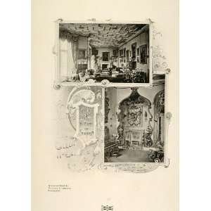  1901 Print Interior Cullen House Earl Seafield Scotland 