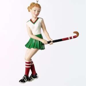 Club Pack of 12 Blonde Girl Playing Field Hockey Christmas Ornaments 5 