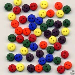 Tiny Round Buttons   Primary Colors  