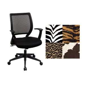  Screen Back Task Chair With Bobcat Animal Print Seat And 